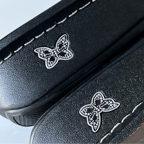 Alegria Karmen Bubblish Two Straps Metallic Rainbow Butterfly Sandals Size 11.5 - Picture 8 of 15